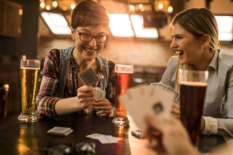 People playing slot machines at a Pub Casino