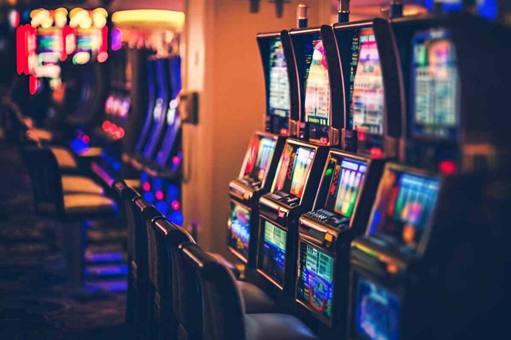  Interior view of Mr. Vegas Casino with vibrant lights